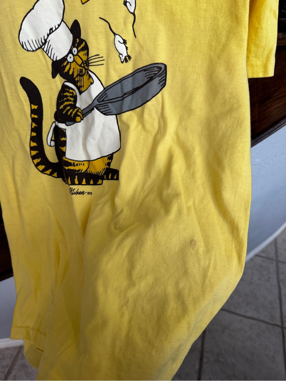 Vintage Rare Chef Cat B. Kliban Crazy Shirts Hawaii Tee - Picture 6 of 13